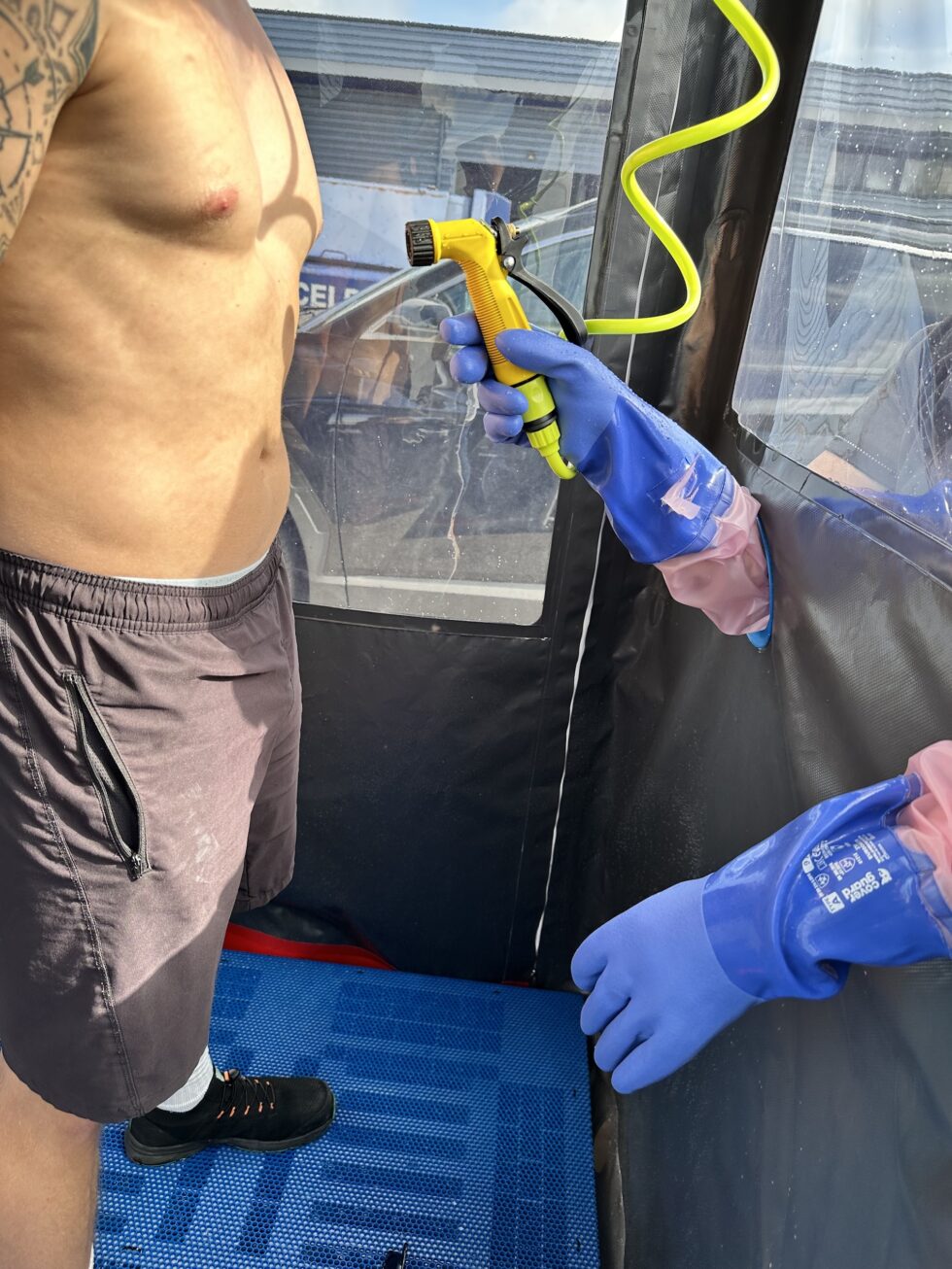 Douche décontamination - Soudure haute fréquence